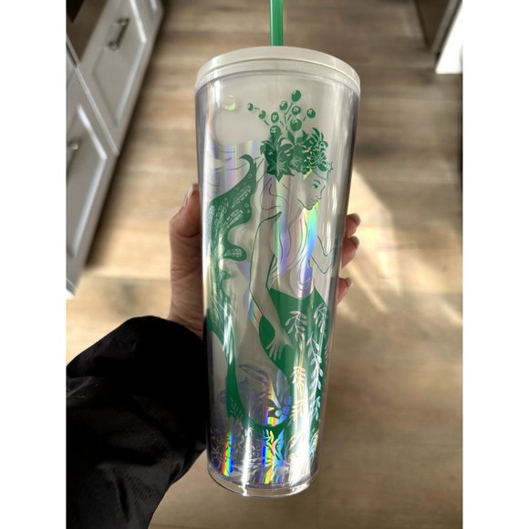 New Starbucks Holiday Winter 2022 Collection Mermaid Siren Iridescent Pearl Cup - Picture 8 of 8